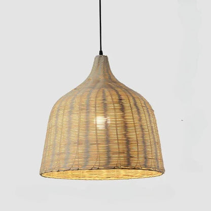 Rattan and Bamboo Pendant Lamp for the Kitchen