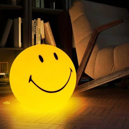 Smiley Night Light with Rechargeable LED and Touch Switch