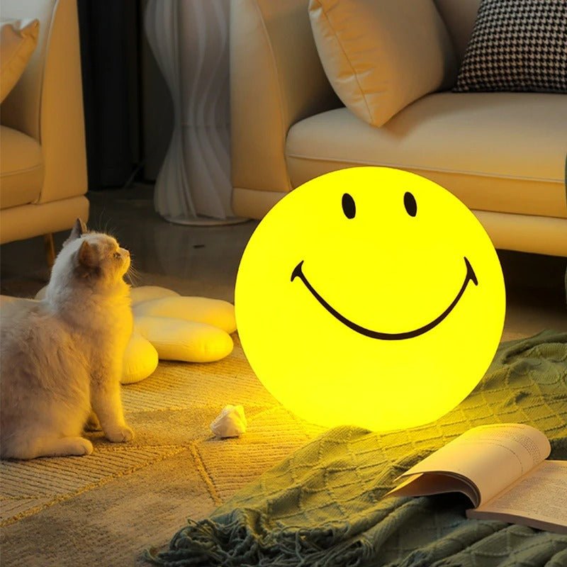 Smiley Night Light with Rechargeable LED and Touch Switch