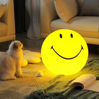 Smiley Night Light with Rechargeable LED and Touch Switch