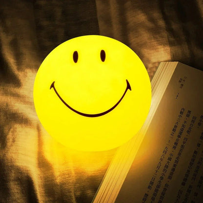 Smiley Night Light with Rechargeable LED and Touch Switch