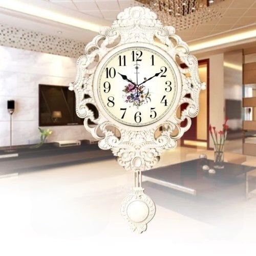 GlowLux - Luxurious Swirly Wall Clock