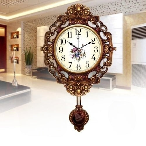 GlowLux - Luxurious Swirly Wall Clock