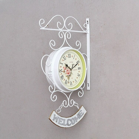 Elegant Double Sided Garden Wall Clock | Stylish Clock for Outdoor Spaces