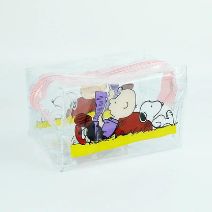 Snoopy Outdoor Makeup Bag - Transparent Travel Bag for Women