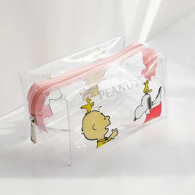 Snoopy Outdoor Makeup Bag - Transparent Travel Bag for Women