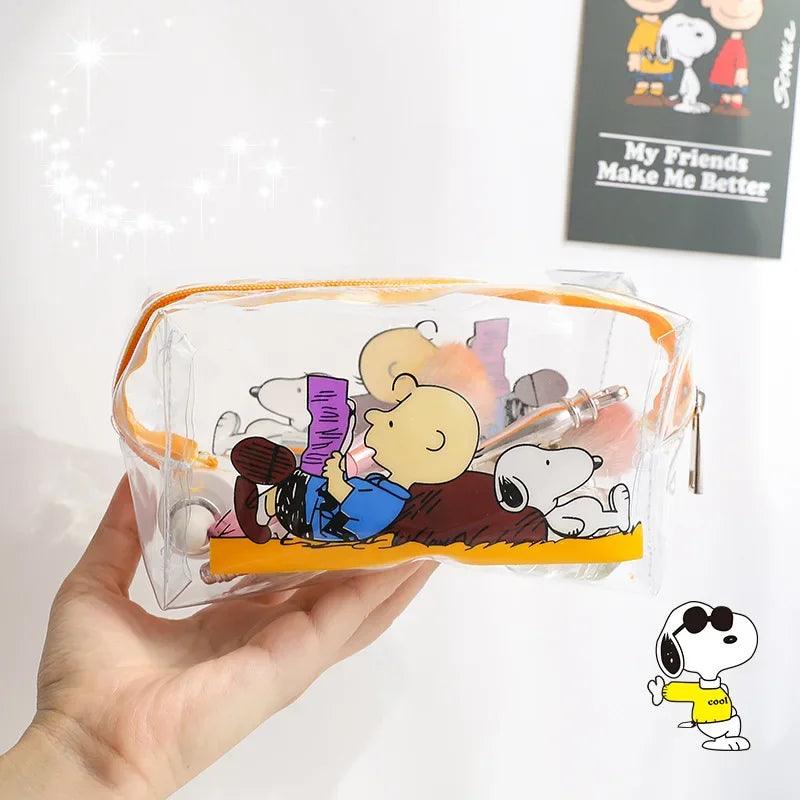 Snoopy Outdoor Makeup Bag - Transparent Travel Bag for Women