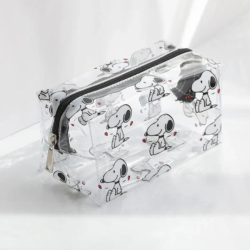 Snoopy Outdoor Makeup Bag - Transparent Travel Bag for Women