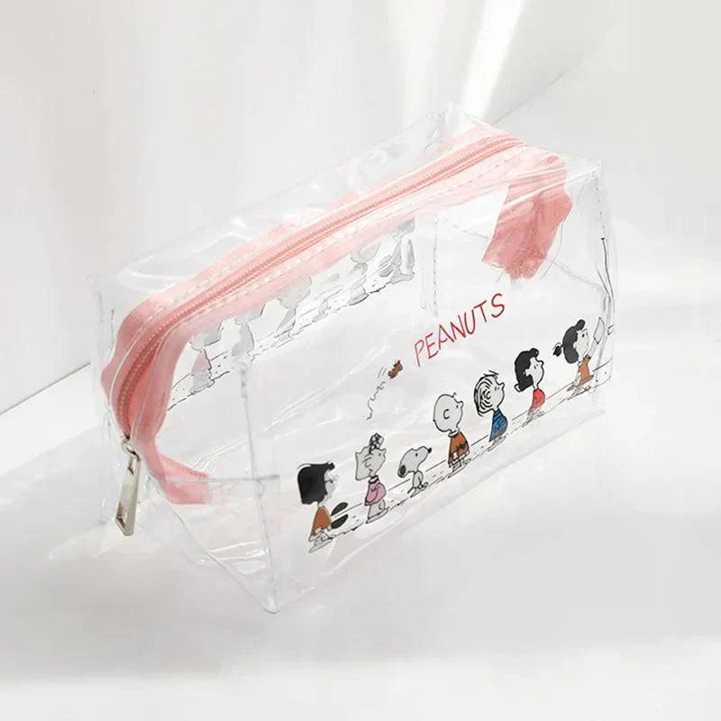 Snoopy Outdoor Makeup Bag - Transparent Travel Bag for Women