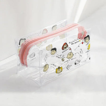 Snoopy Outdoor Makeup Bag - Transparent Travel Bag for Women