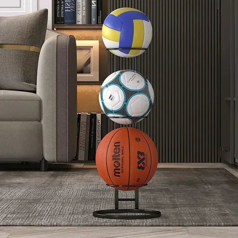 Elegant Sports Ball Storage Rack | Removable Garage Organizer