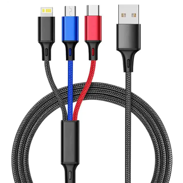 3-in-1 USB Cable Type C – Universal Charging and Data Cable