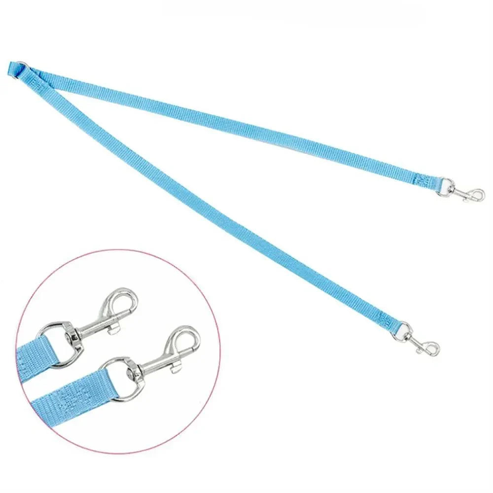 Double Dog Leash - Nylon Coupler for 2 Dogs 