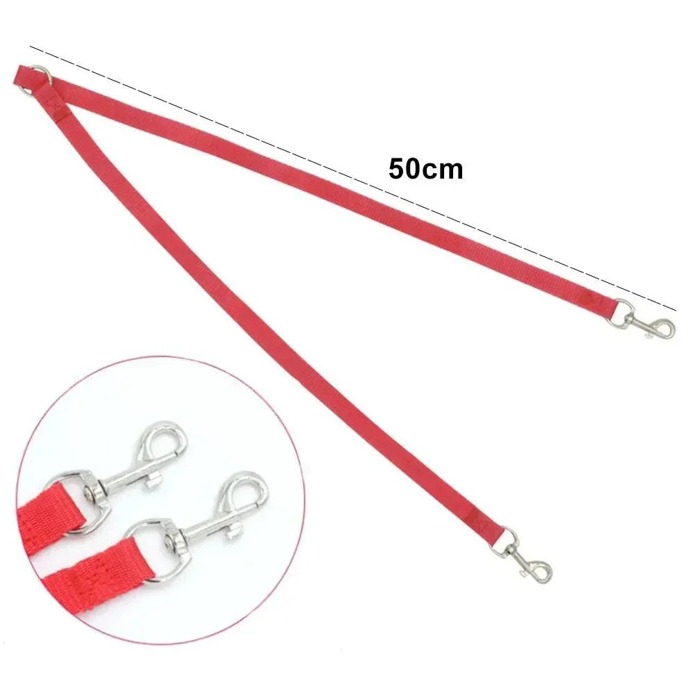 Double Dog Leash - Nylon Coupler for 2 Dogs