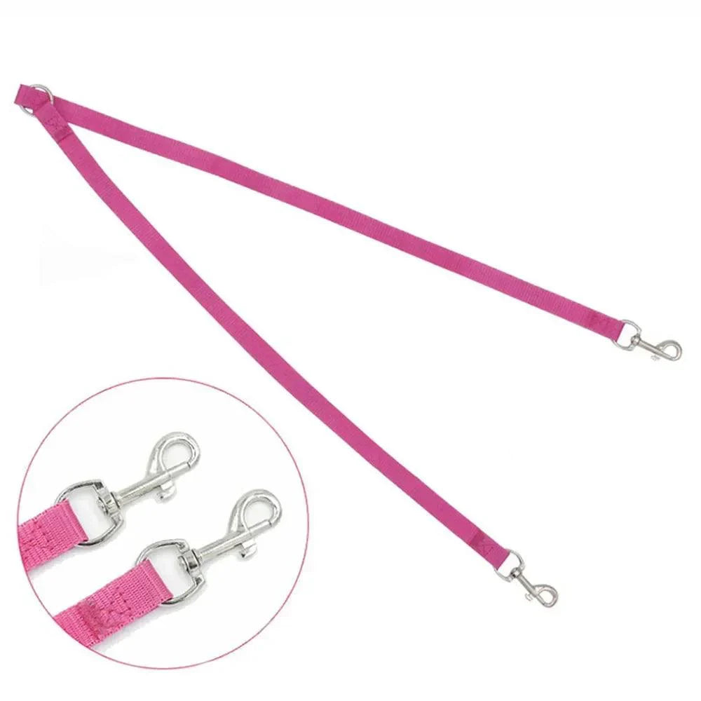 Double Dog Leash - Nylon Coupler for 2 Dogs