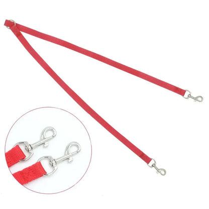 Double Dog Leash - Nylon Coupler for 2 Dogs 